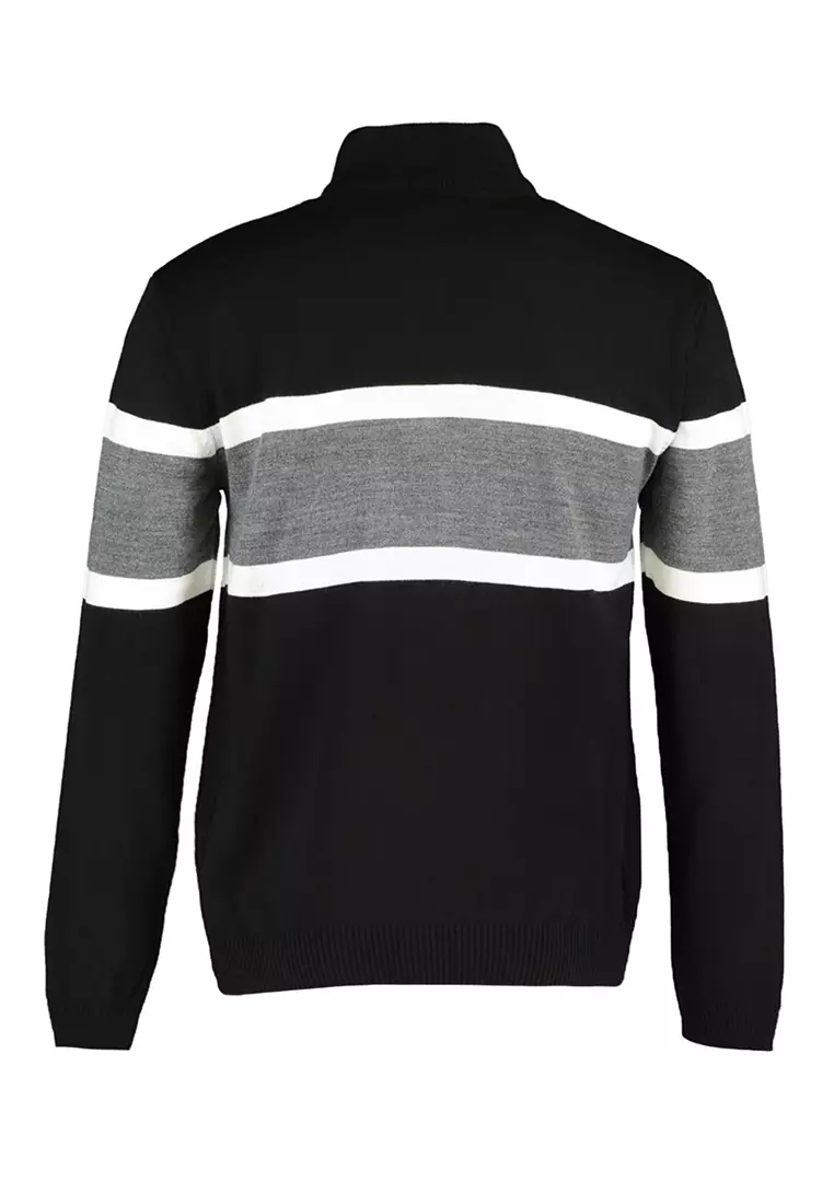 Slim Fit Half Turtleneck Zipper Sweater