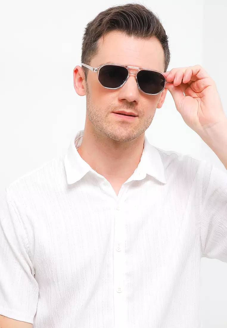 Helion  Kacamata  Pria Wanita Antiradiasi Fashion Sunglasses Bahan Premium