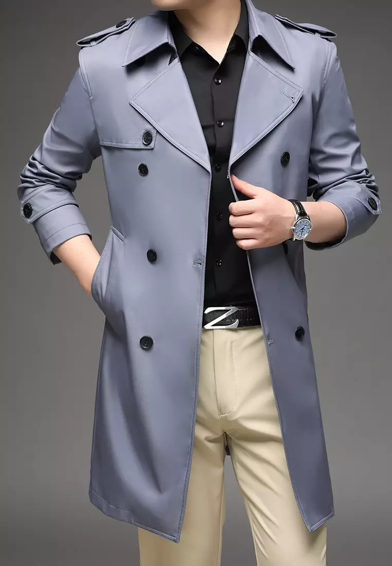 Mens casual trench coat online