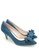 PRODUIT PARFAIT blue Suede Bow Stiletto Heel Pumps 7D9AESHE6407EFGS_4