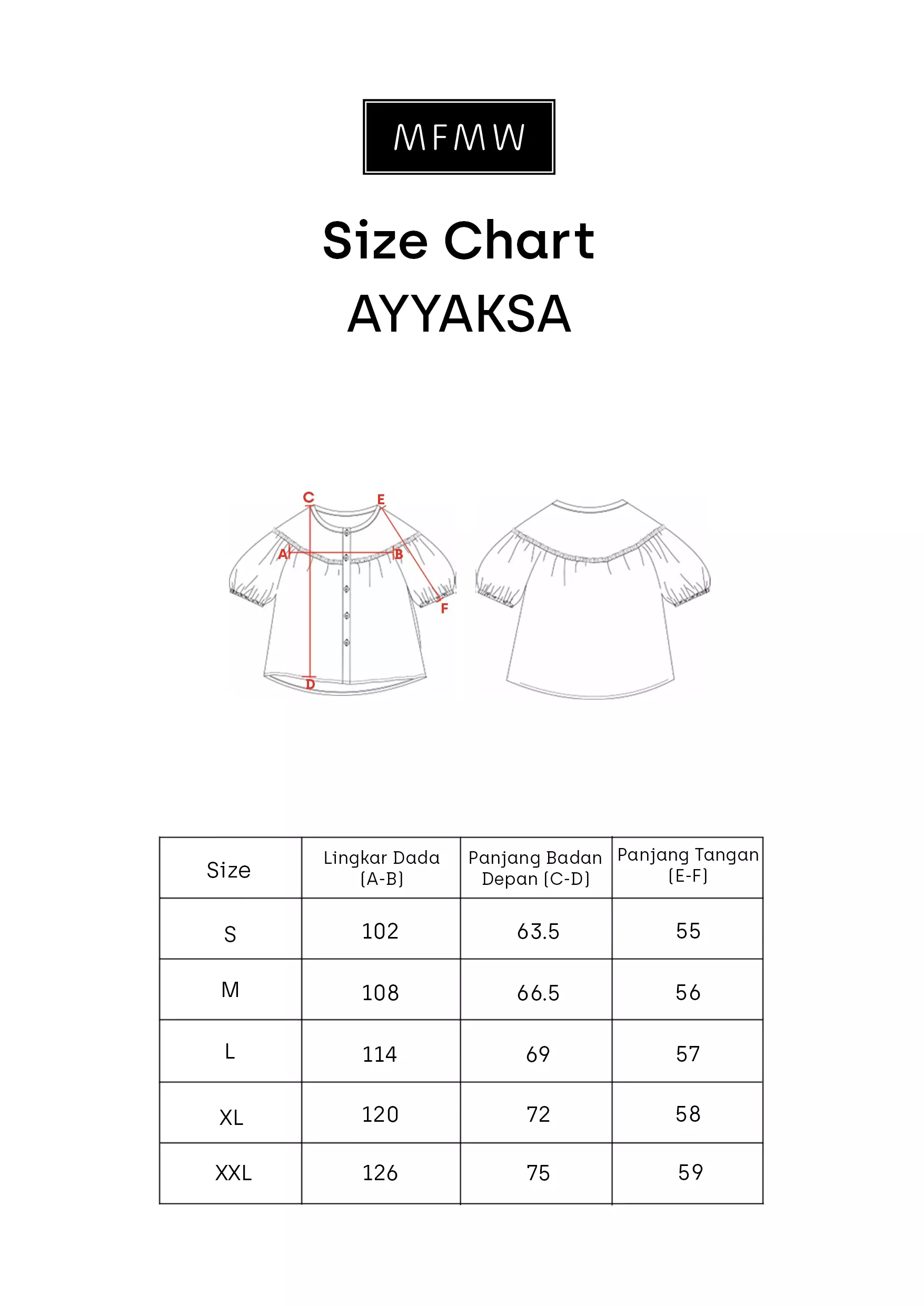 MFMW Ayyaksa Atasan Blouse Orange Motif Bunga