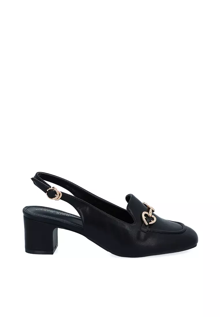 Discount on Carlo Rino  shoes - SKU: Black Adelle Slingback Pumps