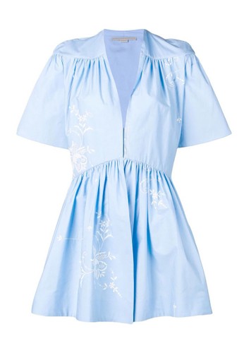 STELLA MCCARTNEY blue Stella McCartney Floral Embroidered Playsuit in Light Blue 47016AA5A7EFF5GS_1