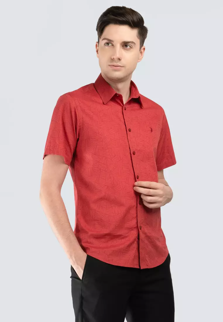 Red short sleeve new arrivals shirts