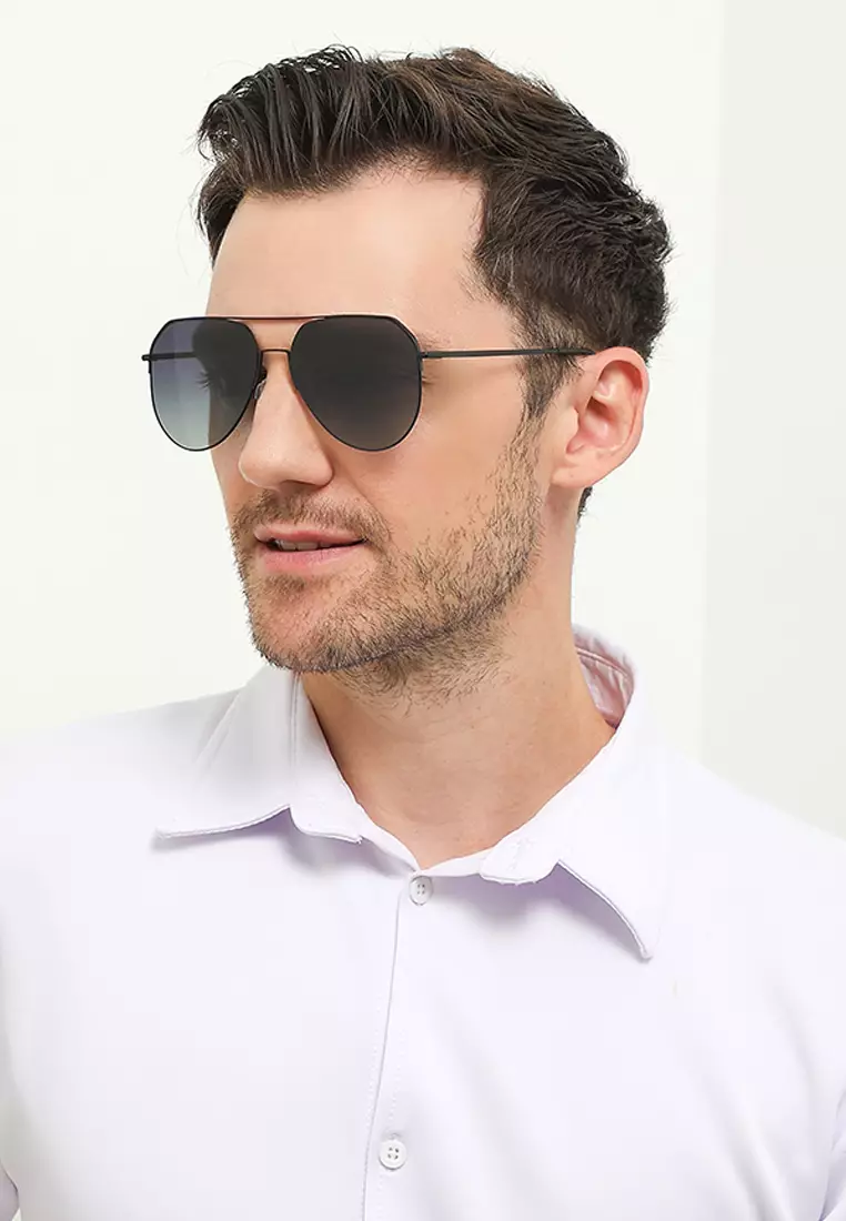 Polarized Stainless Frame RoadLine Aviator Sunglasses