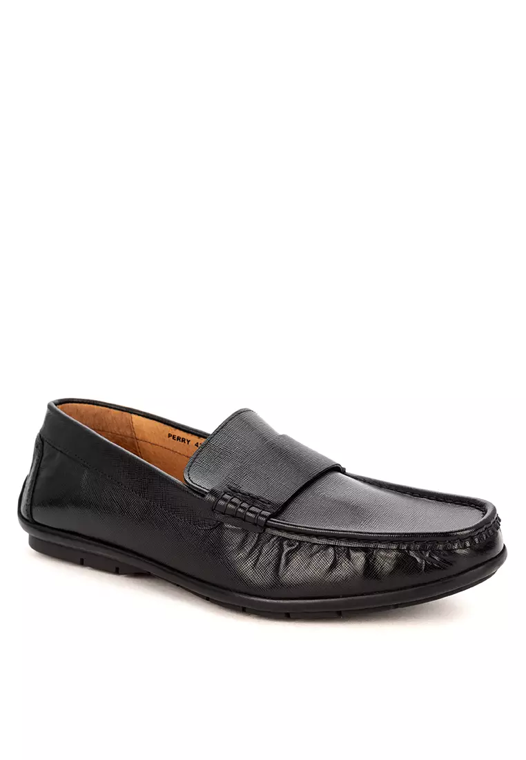 Discount on Bristol Shoes  shoes - SKU: Perry Black Driving Loafer Shoes