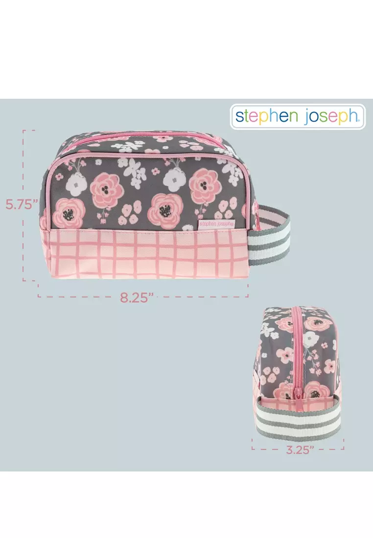 Pencil Case Pouch Charcoal Flower