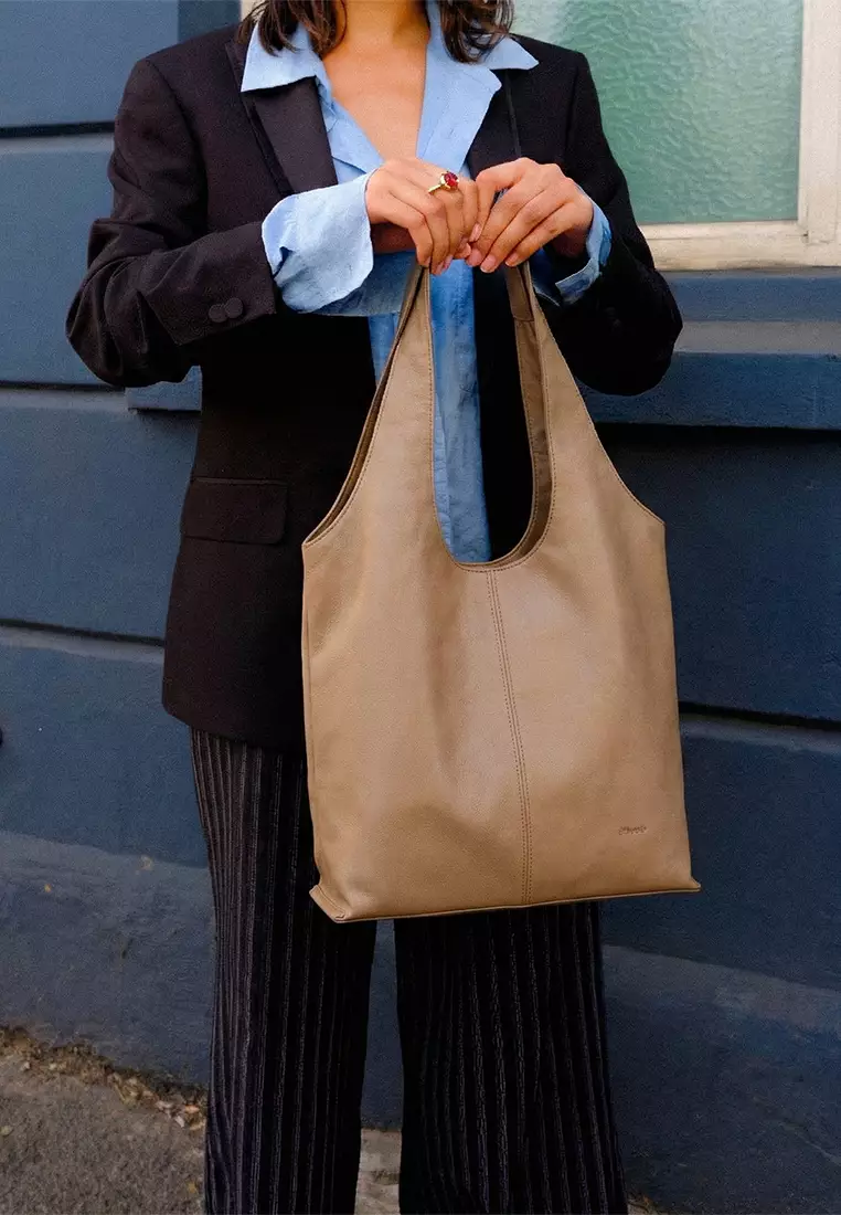 LATTICE 籃子手提袋 - 奶糖色