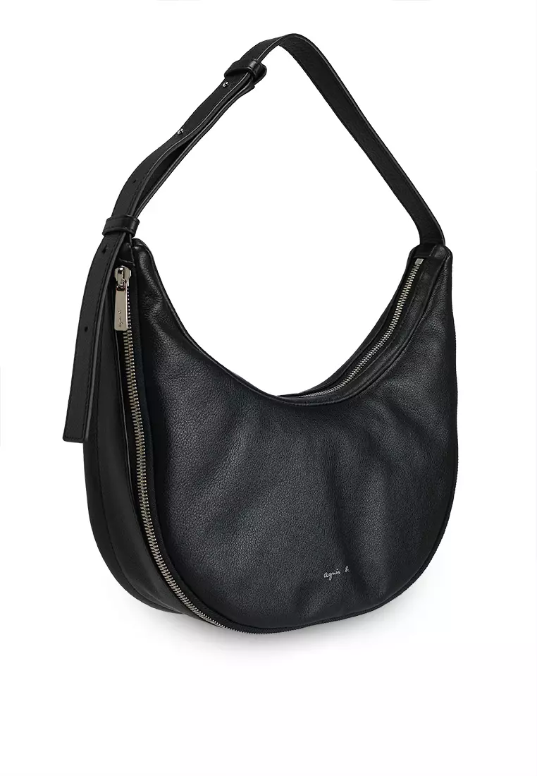 【agnes b】BLACK ENAMEL SHOULDER BAG 2946B agnes b】BLACK ENAMEL SHOULDER BAG 2946B