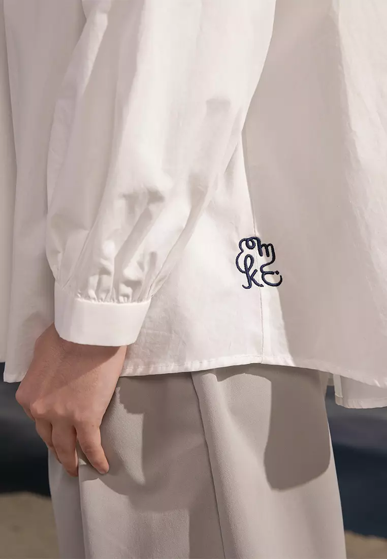 Kami Eline Oversized Top Bone White