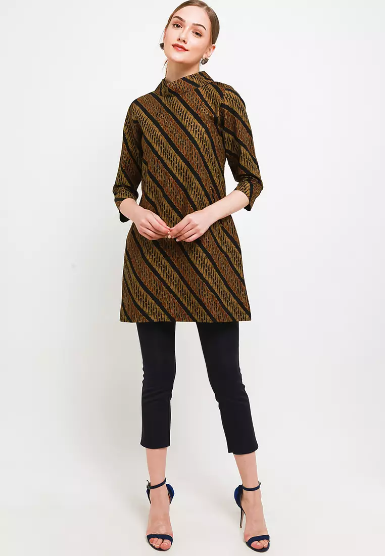 BATIK TALENTA EXCLUSIVE batik wanita blous black w360