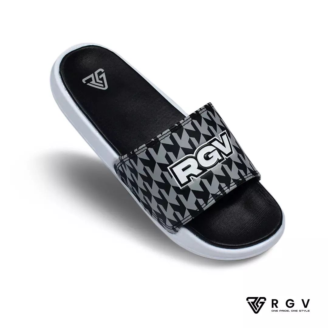 Jual RGV Sandal Slide Pria Wanita b&w Houndstooth Grey - Sendal Selop ...