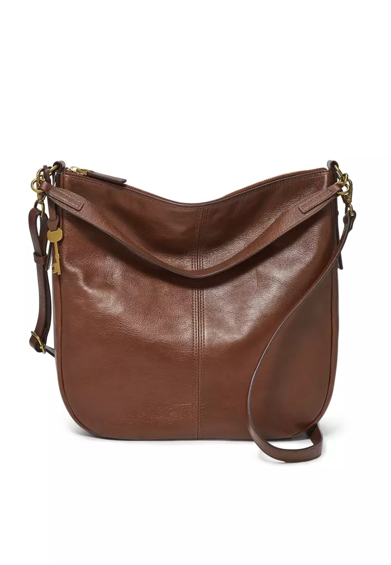 Sac à Main Bandoulière FOSSIL Jolie Hobo - Cuir Marron - Neuf Avec étiquettes