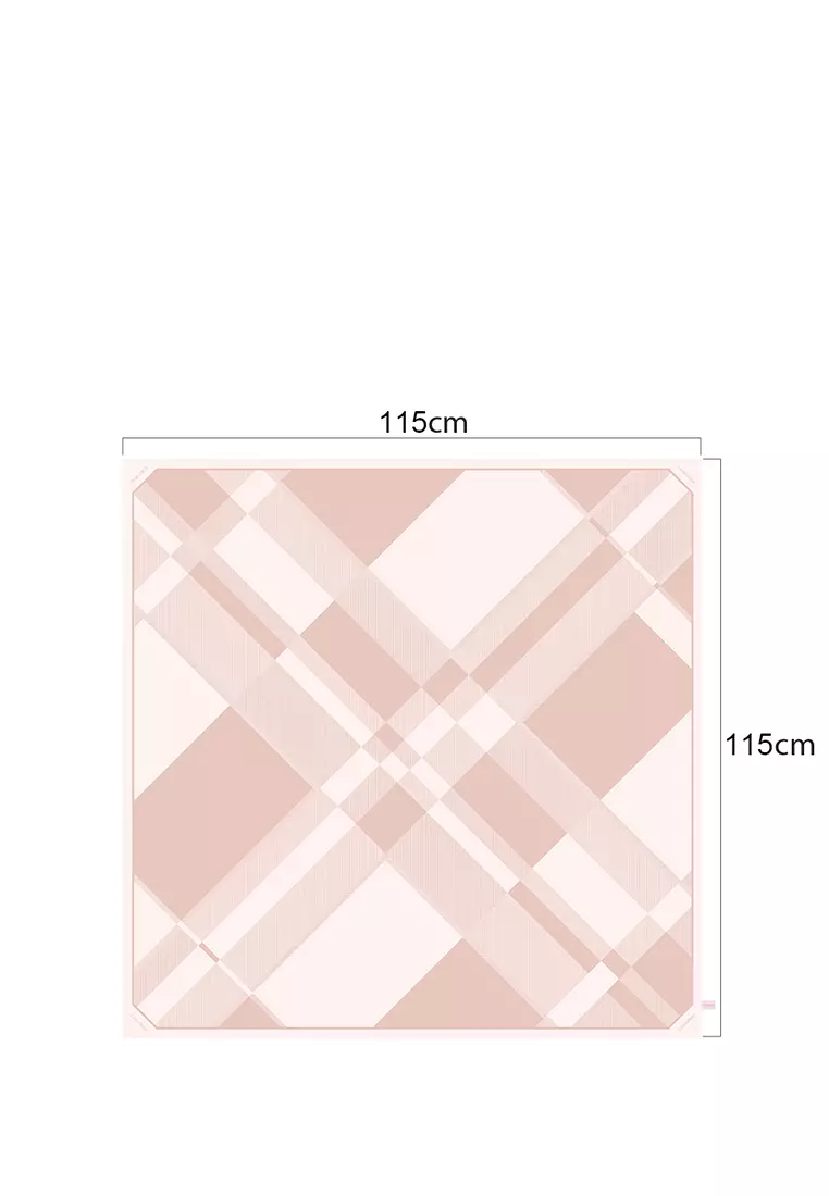 Peach CR Candy Check Scarf