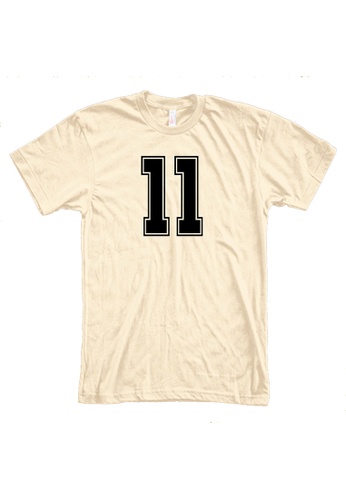 MRL Prints beige Number Shirt 11 T-Shirt Customized Jersey 5BB2FAAC101735GS_1