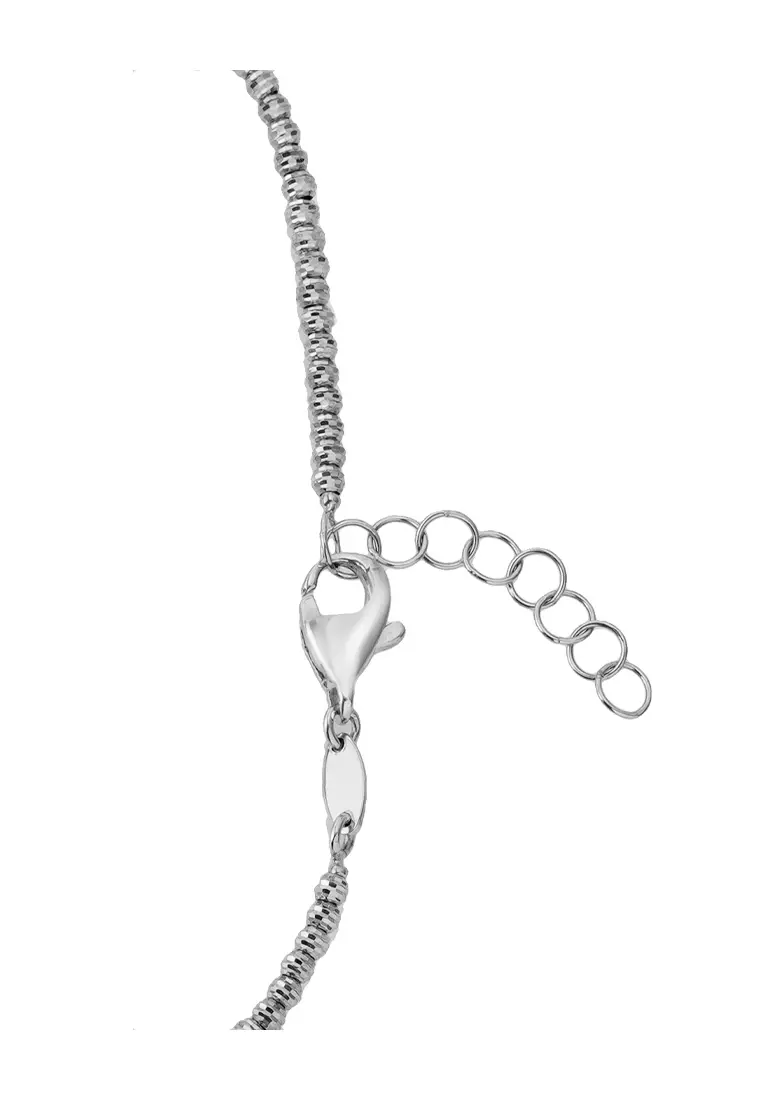 TOMEI Dual-Tone Sparkling Balls Bracelet, White+Rose Gold 585 (X3DCBCB203143-III/5)