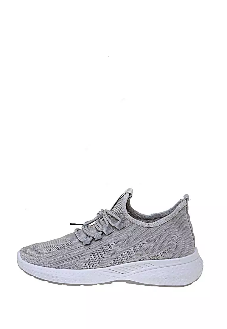 Chayton Sneakers Casual Sepatu Olahraga Polos Kasual Pria Material Flyknit Mesh ORIGINAL - Gray