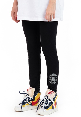 線上選購reoparudo Reoparudo 標誌版反光印花緊身長襪褲 黑色 Zalora台灣