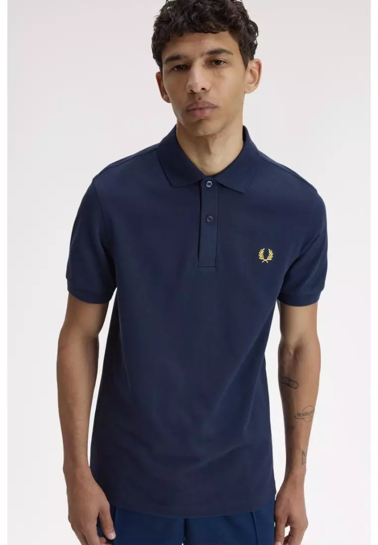 Fred Perry M6000 The Fred Perry Shirt (Tennis Blue / Lemon Barley)