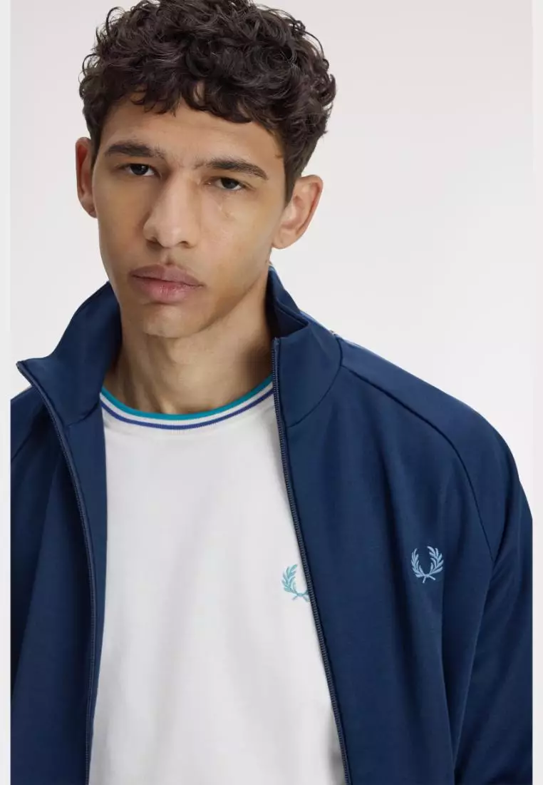 Fred Perry M1588 Twin Tipped T-Shirt (Snow White / Deep Mint / Soho Eclipse)