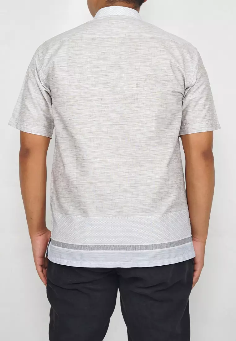 Crocodile KOKO Katun | Lengan Pendek Corak Tradisional Kemeja | Relax Fit 1172