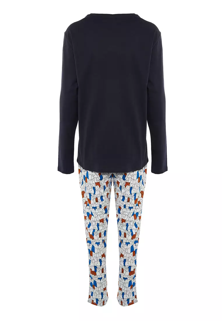 Regular Fit Printed Pajamas Set