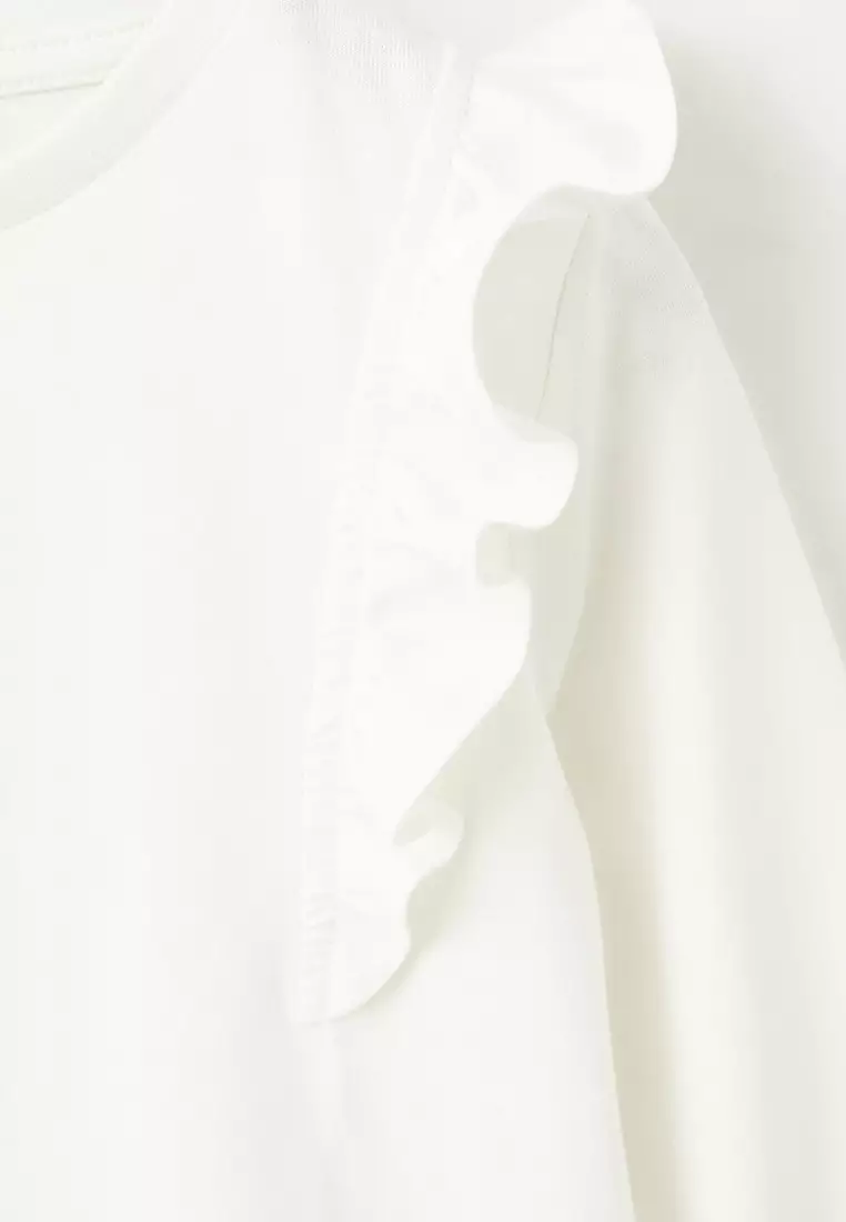 Frills Cotton T-Shirt