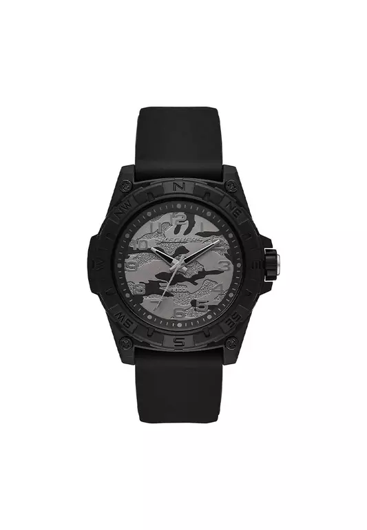 Encino Black Silicone Strap Analog Watch SKC-SR5192