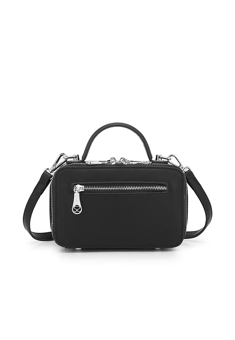 Women's Logo Top Handle Bag / Sling Bag / Crossbody Bag (Tas Selempang / Tas Tangan) - Hitam