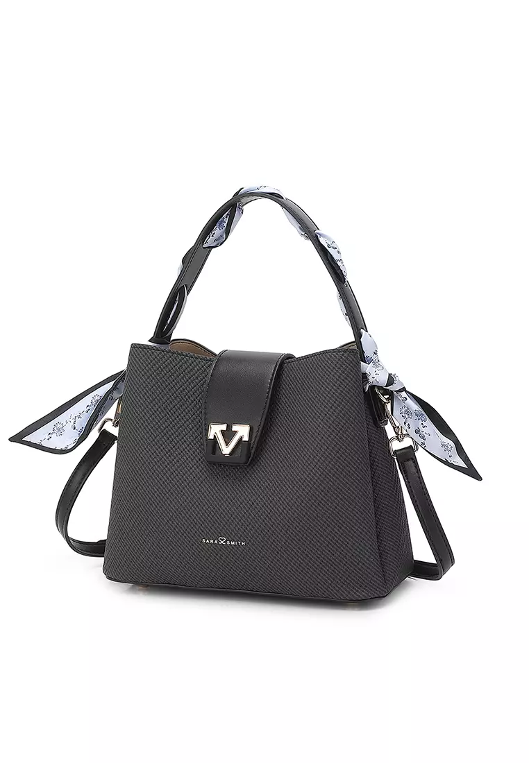 Women's Top Handle Bag / Sling Bag / Crossbody Bag / Shoulder Bag (Tas Tangan Wanita / Tas Selempang Wanita / Tas Bahu Wanita) - Hitam
