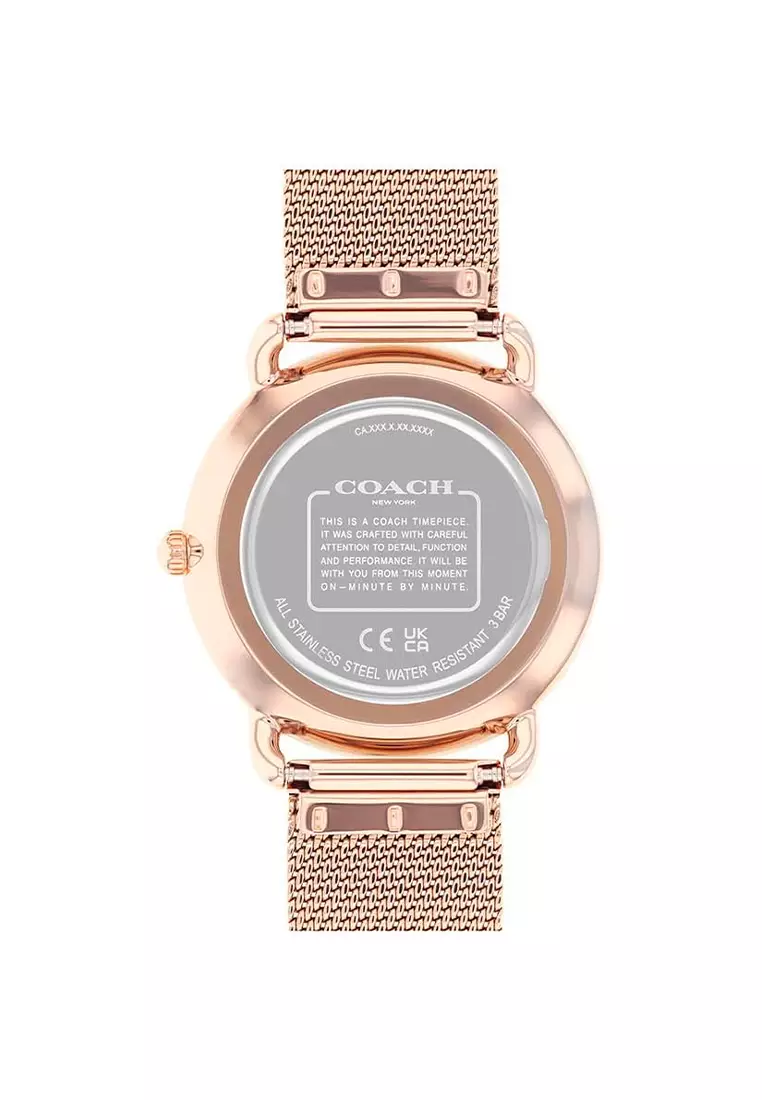 Buy Coach Elliot Rose Gold Stainless steel Mesh Bracelet Analog