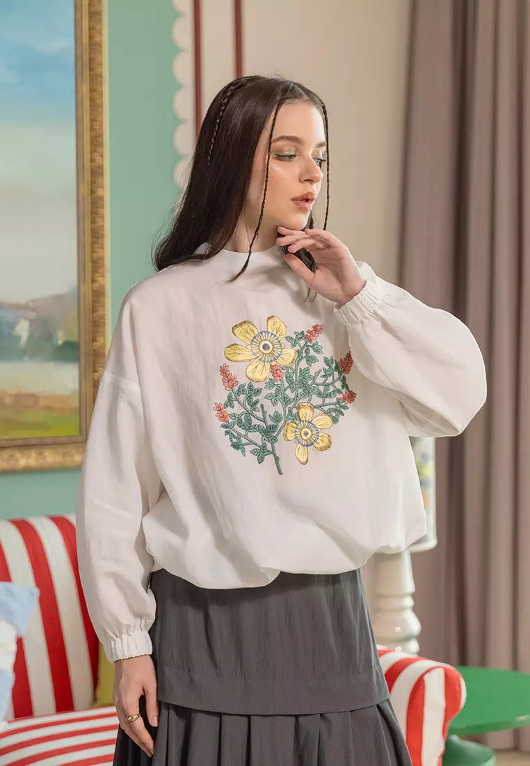 Kami Cirra Puff Sleeves Top White