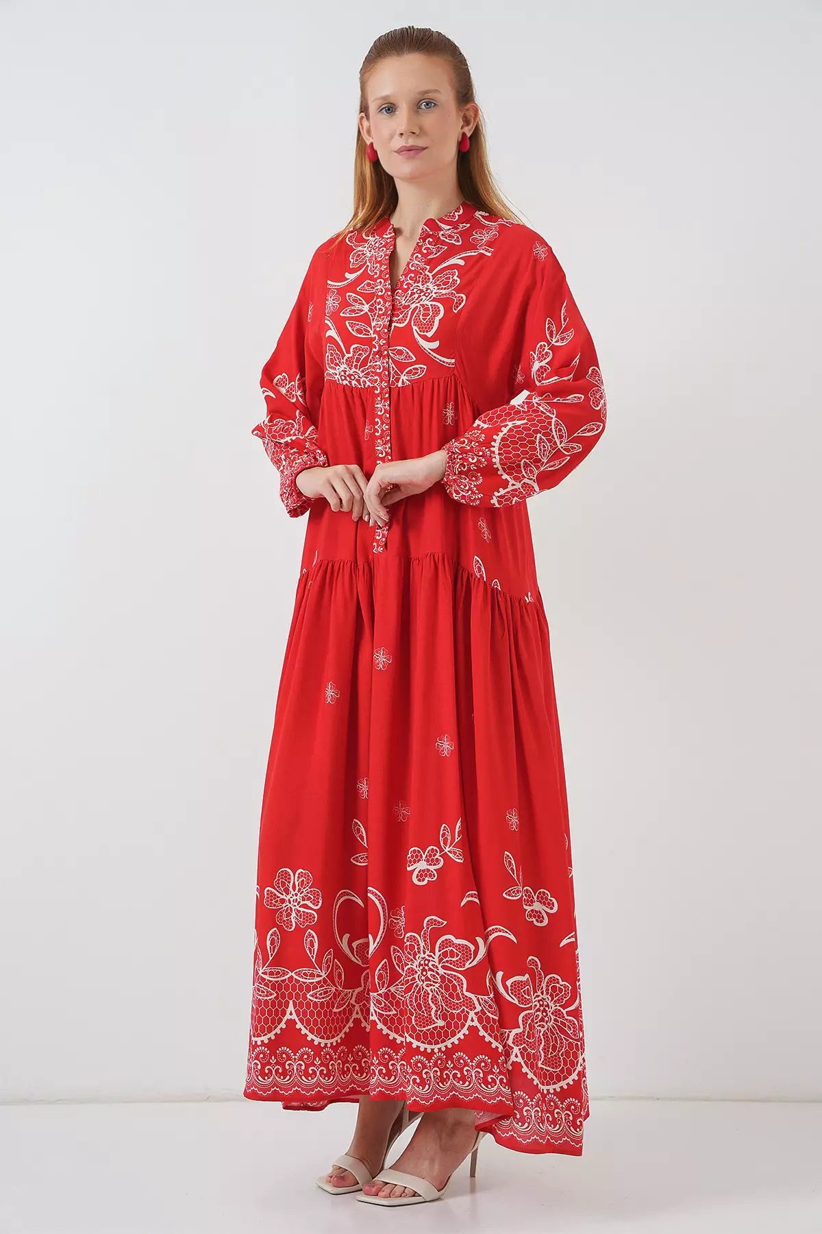 Modest Printed Maxi Dress