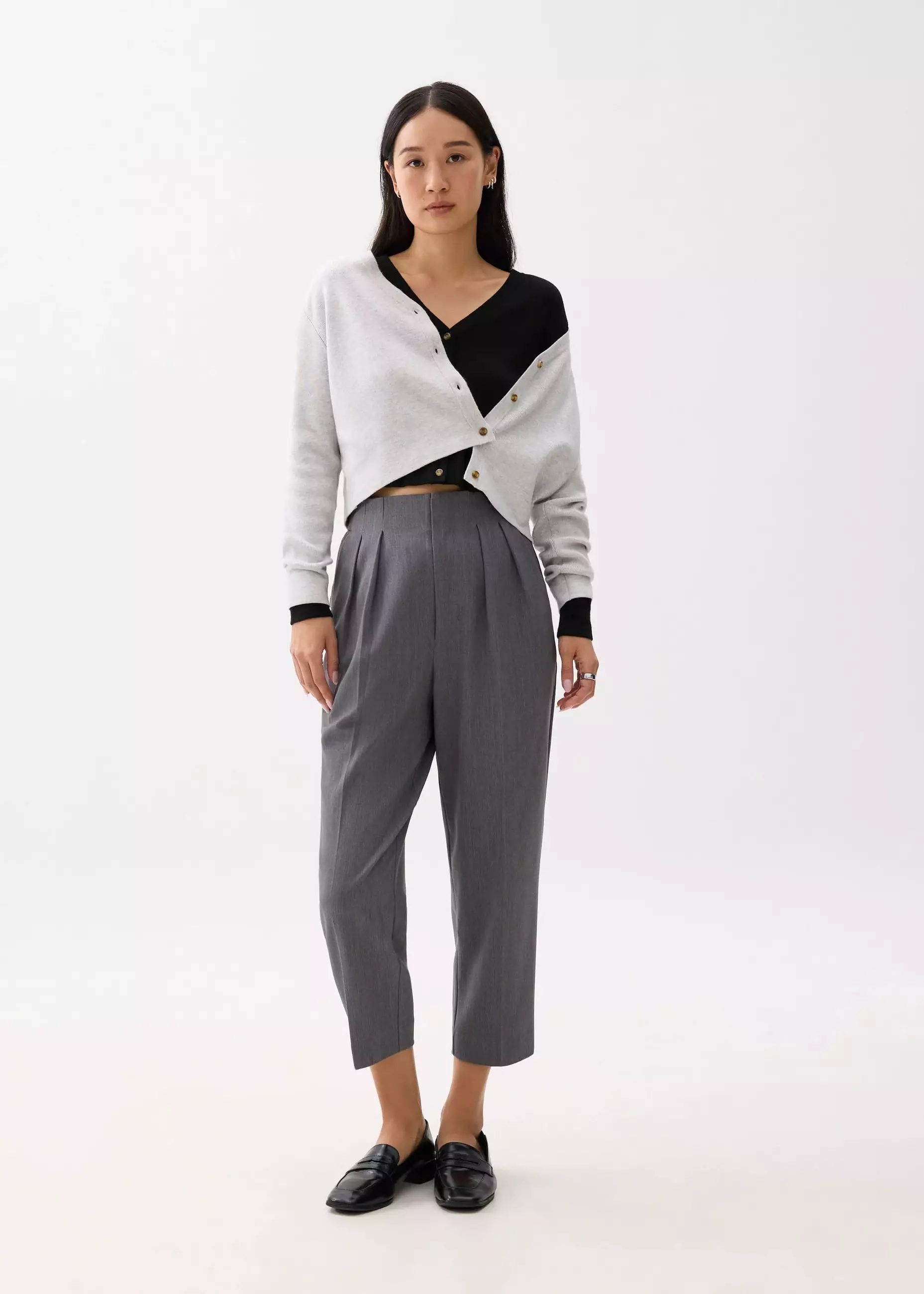 Celana Panjang Wanita - Mika Elastic Pleated Peg Leg Pants