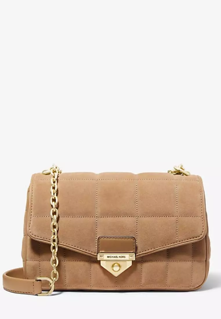 Jual MICHAEL KORS Michael Kors SoHo Large Quilted Suede Shoulder