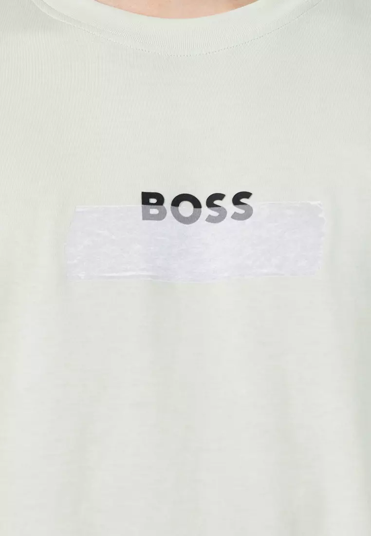 Logo Artwork Cotton Jersey T-Shirt - BOSS Orange