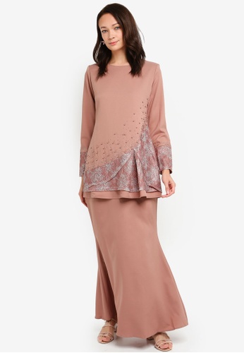 Baju Kurung with Lace from BYN in Brown