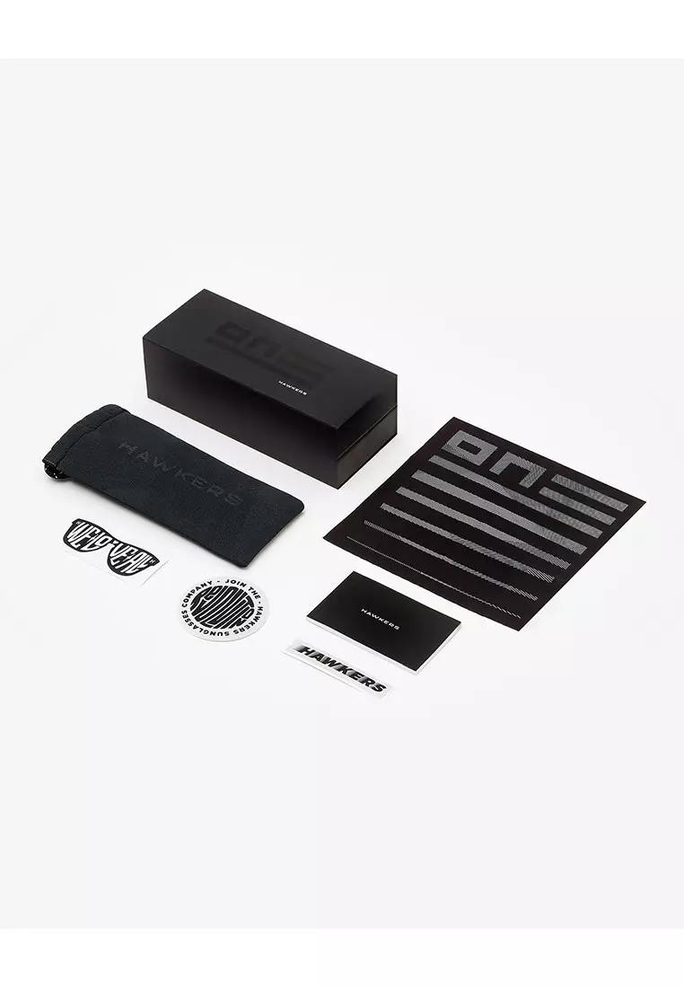 HAWKERS ONE Black Nebula Sunglasses for Men and Women. UV400 Protection. Designed in Spain