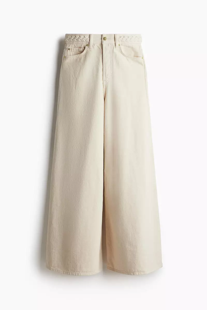 Wide braided jeans