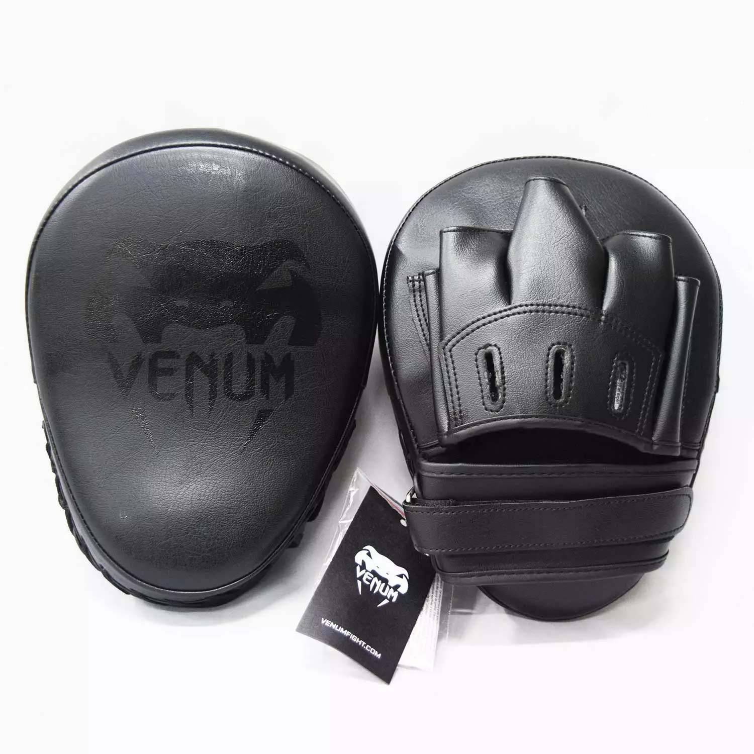 Venum Light Focus Mitts – Black/Black (Pair)