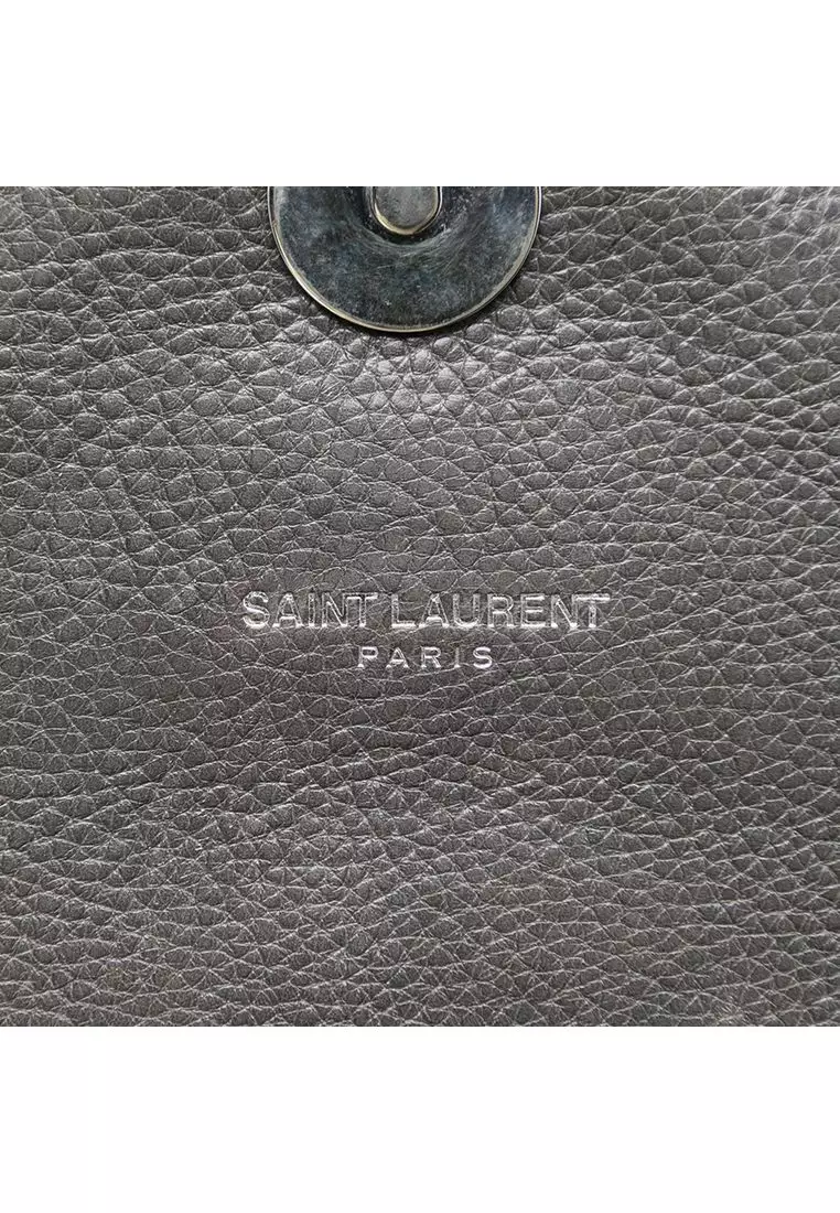 Pre-Loved Saint Laurent Medium Chevron Sheepskin Monogram College Satchel