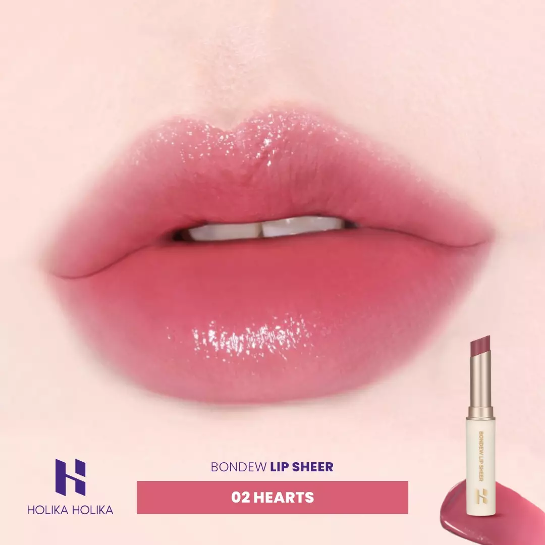 Holika Holika Bondew Lip Sheer (Tarose Collection) 02 Hearts | Melting Lip Shine