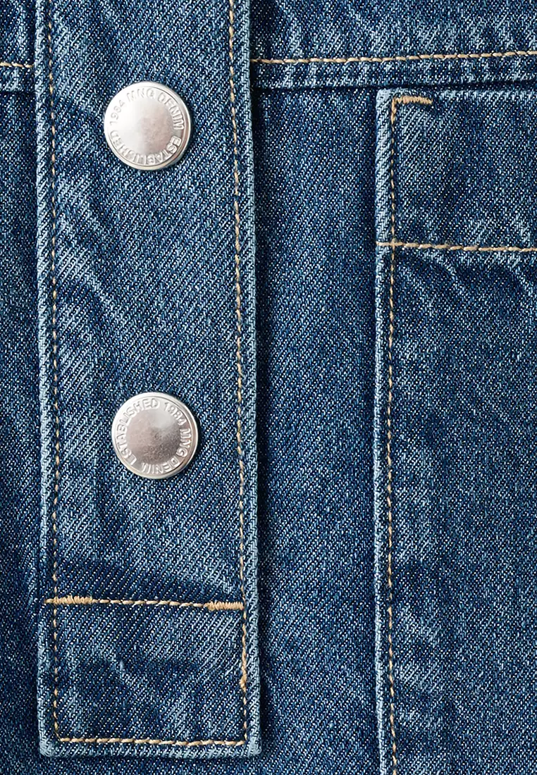 Denim Blouse With Pockets