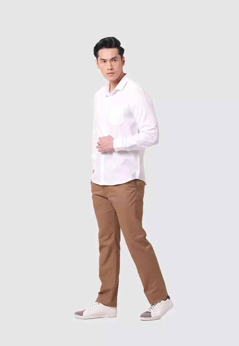 MOC Kemeja Lengan Panjang Pria COOPER - WHITE