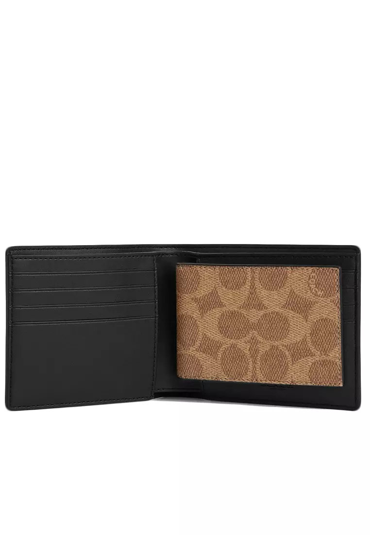 3 In 1 Wallet In Signature Canvas - Mahogany/Multi