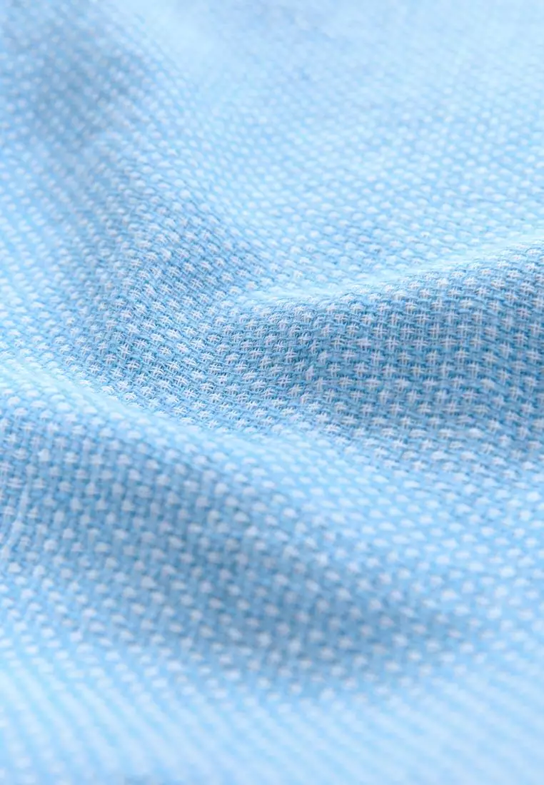 Short Sleeve Linen Blend Shirt Button Down Collar