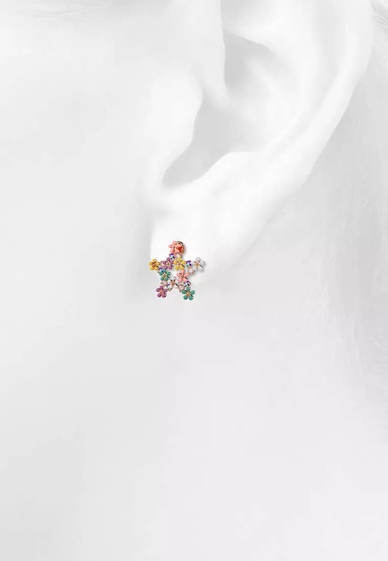 Star Flower Stud Earrings