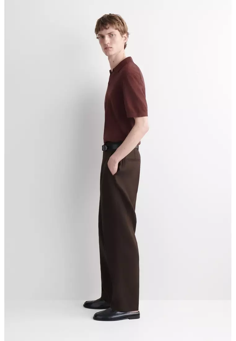RELAXED LINEN TAPERED TROUSERS
