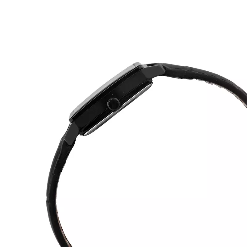 Jam Tangan Wanita Alexandre Christie Primo Steel AC 1038 LD LIPDG Tank Ladies Black Dial Black Leather Strap