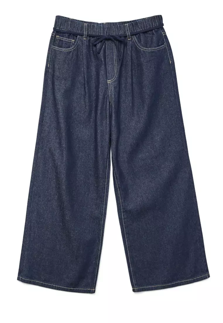 Mid Rise Wide String Jeans